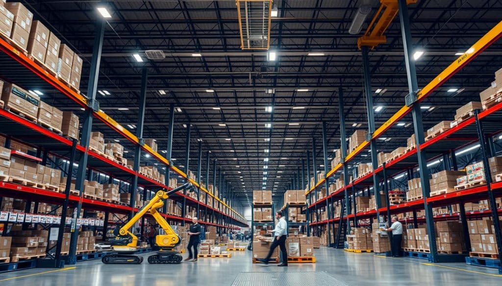 Amazon Logistikzentrum mit moderner Robotertechnologie