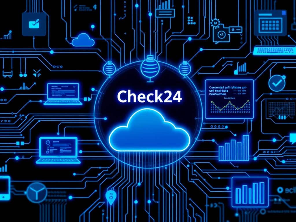 Check24 GmbH Vorstellungsseite zeigt innovative Technologien und digitale Lösungen
