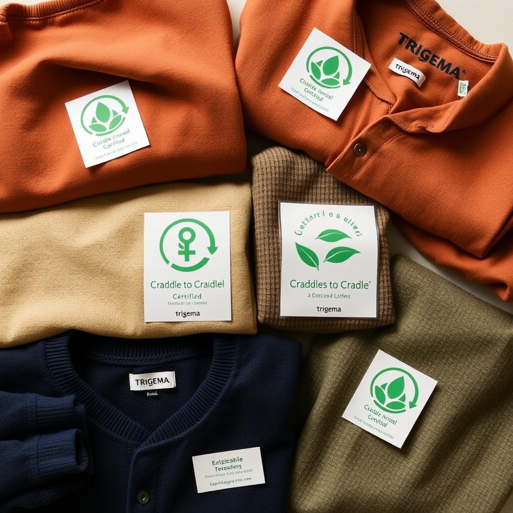 Cradle to Cradle zertifizierte Produkte der Trigema W. Grupp KG mit Nachhaltigkeitslabels