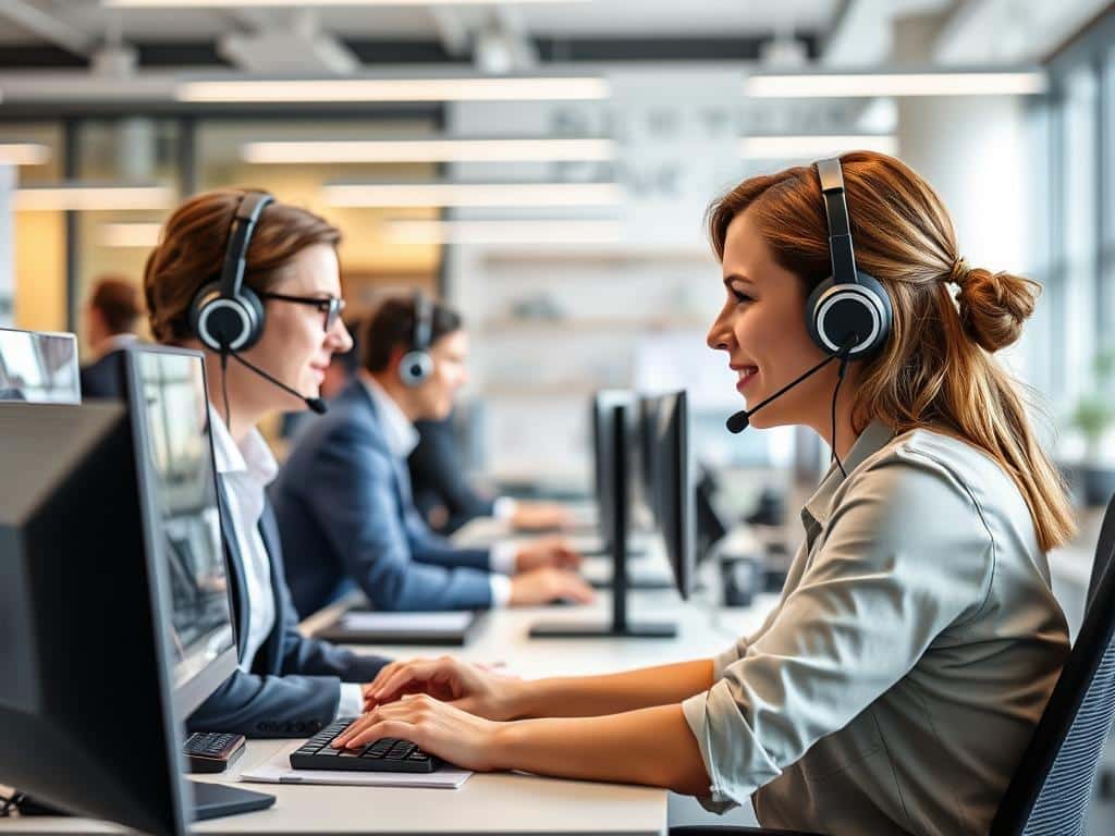 Dialogmarketing-Zentrum der Ströer SE & Co. KGaA mit Mitarbeitern im Kundenkontakt