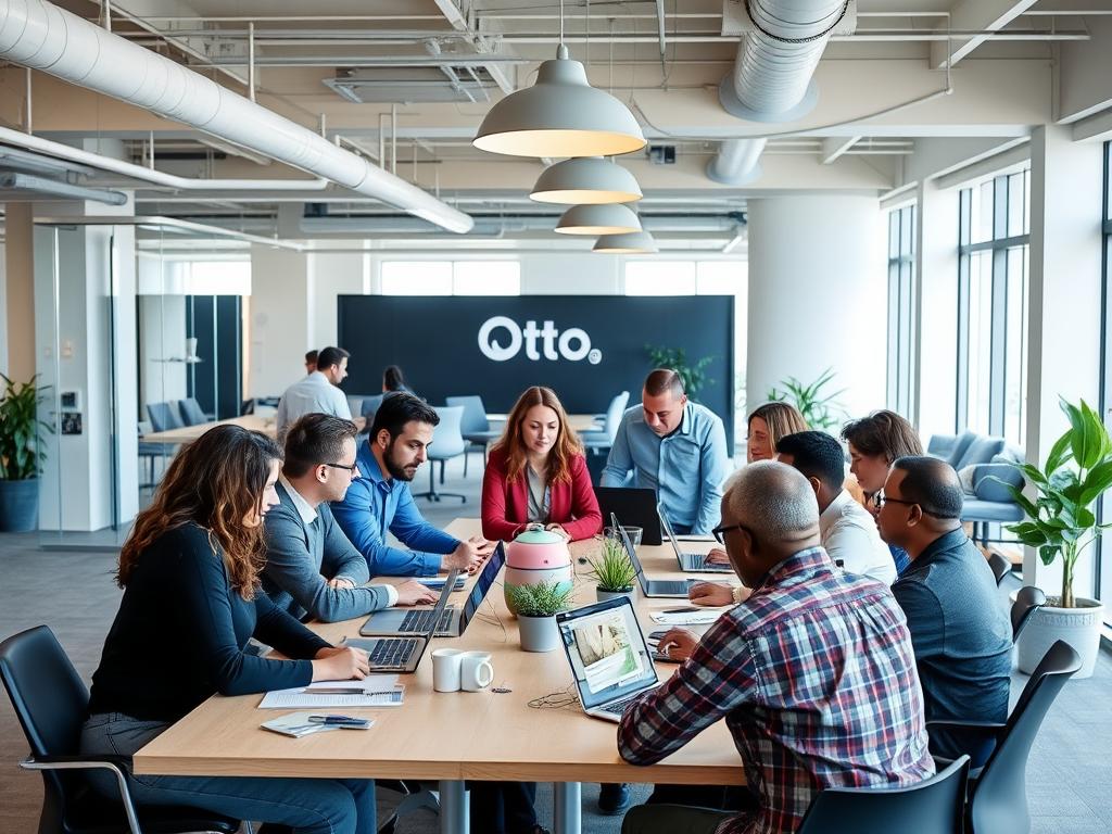 Mitarbeiter der Otto GmbH & Co. KGaA im modernen Büro