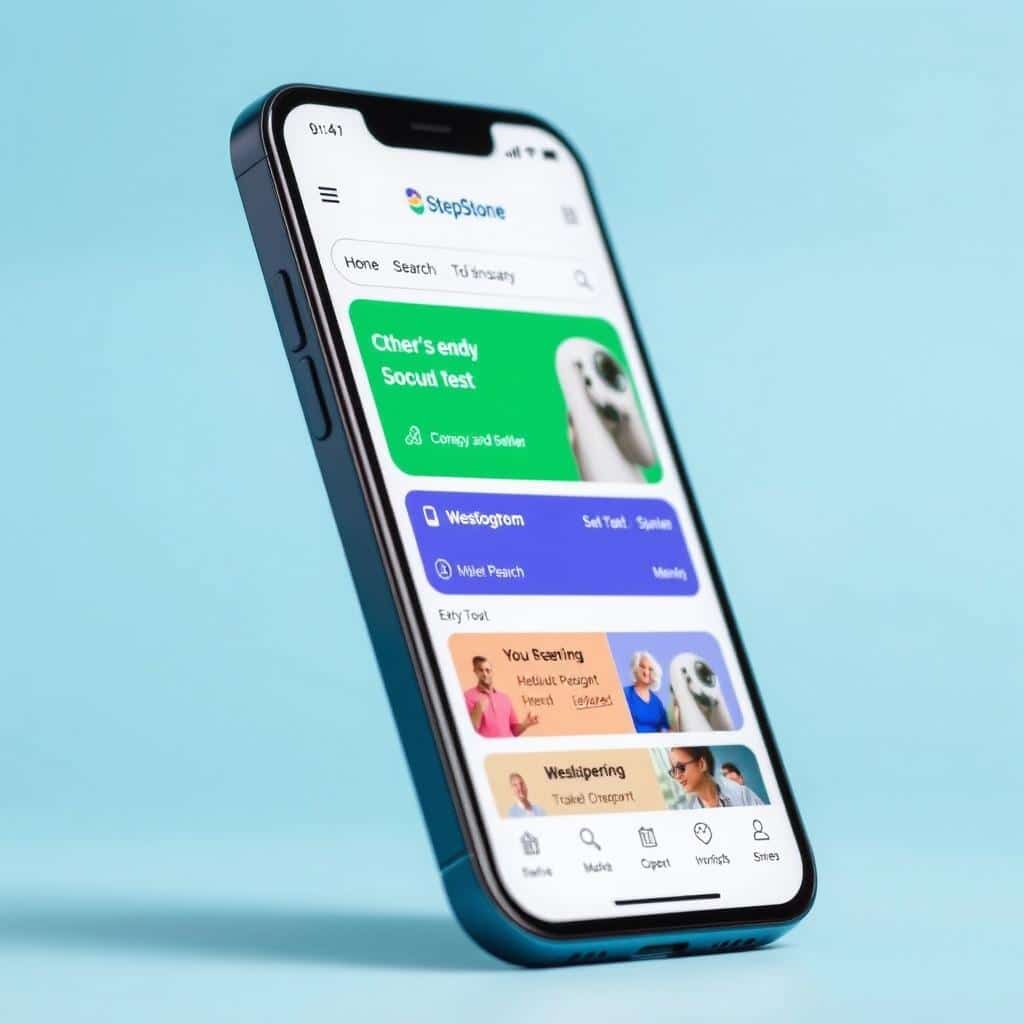 Smartphone mit einer StepStone App der Axel Springer SE