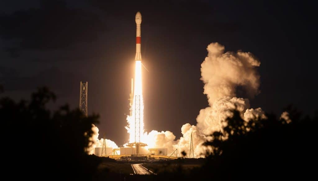 SpaceX Falcon 9 Rakete beim Start