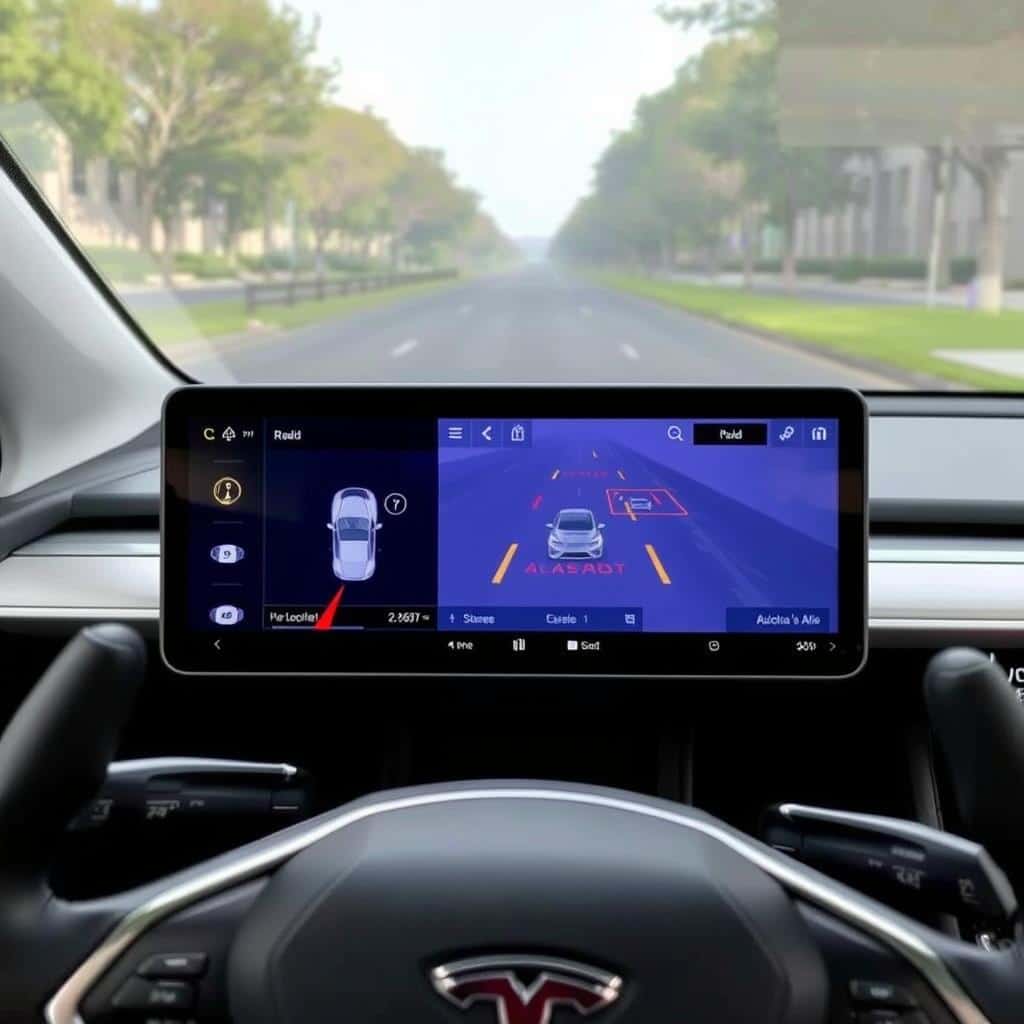 Tesla Autopilot System in Aktion