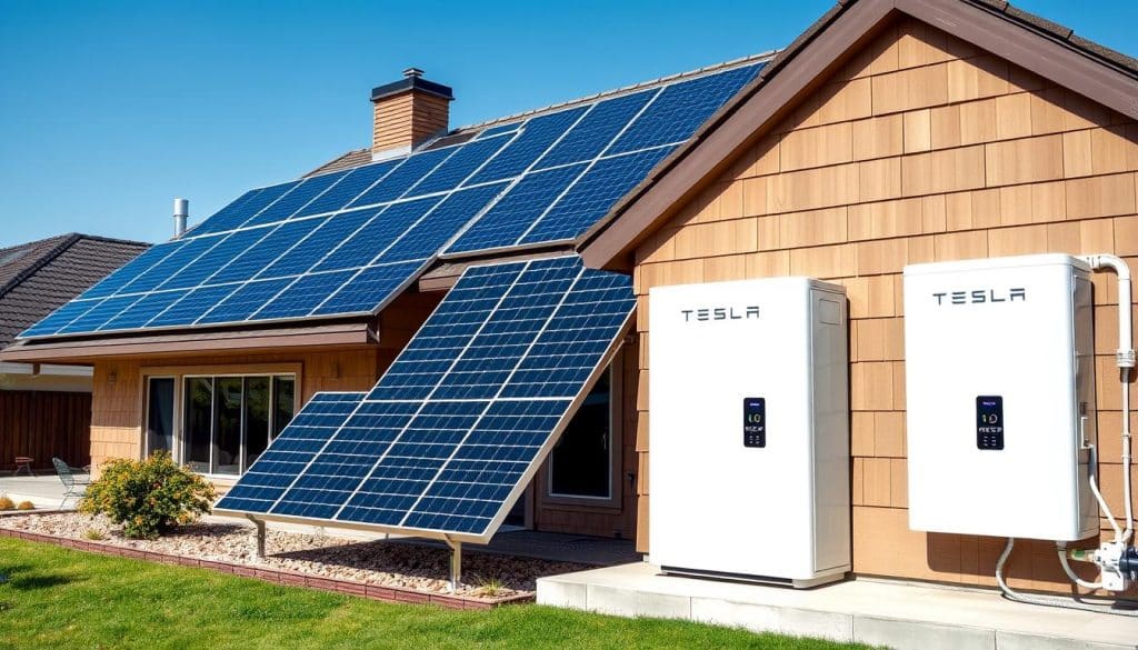 Tesla Solaranlage und Powerwall-Installation